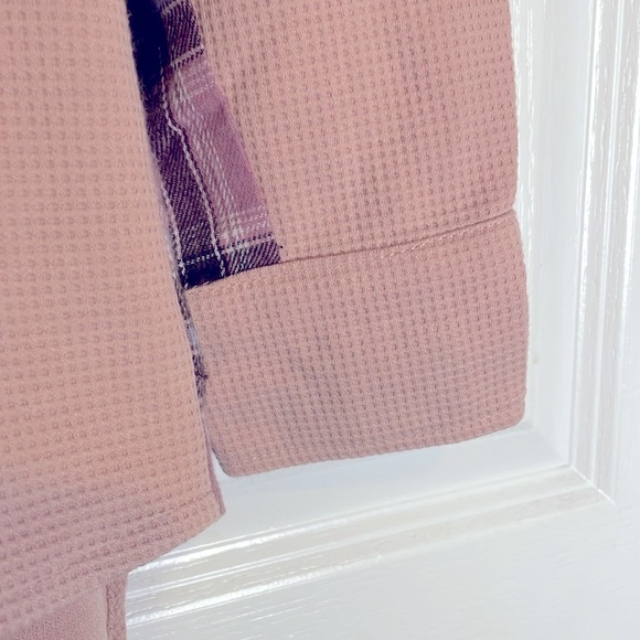 Unbranded Oversized Button Down Waffle Tunic, Women’s S, Mauve - Picture 2 of 8